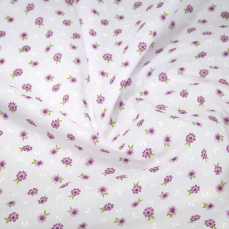 Polycotton Fabric Antonio Floral Flowers Vines