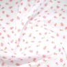 Polycotton Fabric Antonio Floral Flowers Petals Leaves On White