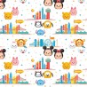 100% Cotton Patchwork Fabric Springs Creative Disney Tsum Tsum Mickey Mouse Travel