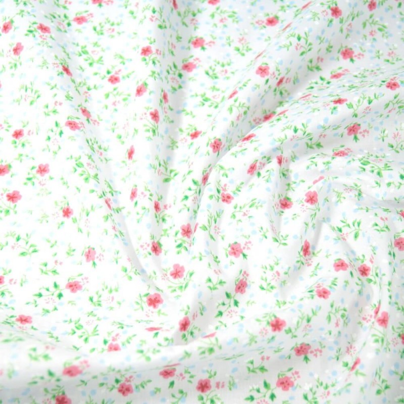 Polycotton Fabric Summer Joy Floral Flowers