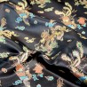 Brocade Fabric Chinese Dragon Embroidered Silky Satin 100% Polyester