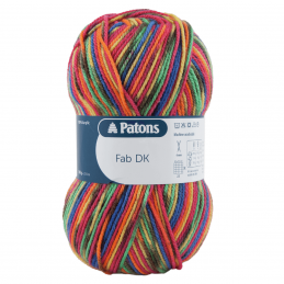 Patons Fab DK Yarn 100g Machine Washable 100% Acrylic Rainbow Colour 
