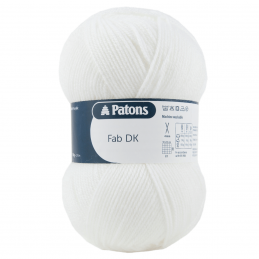 Patons Fab DK Yarn 100g Machine Washable 100% Acrylic White