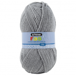 Patons Fab DK Yarn 100g Machine Washable 100% Acrylic Grey