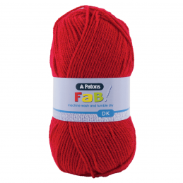 Patons Fab DK Yarn 100g Machine Washable 100% Acrylic Cherry
