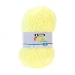 Patons Fab DK Yarn 100g Machine Washable 100% Acrylic Lemon