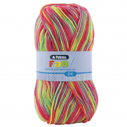Patons Fab DK Yarn 100g Machine Washable 100% Acrylic Clown Colour