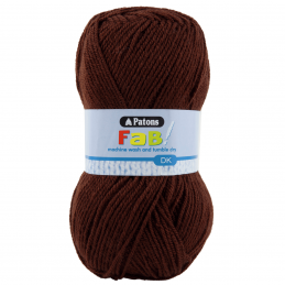 Patons Fab DK Yarn 100g Machine Washable 100% Acrylic Chocolate
