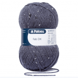 Patons Fab DK Yarn 100g Machine Washable 100% Acrylic Grey-Blue Tweed