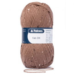 Patons Fab DK Yarn 100g Machine Washable 100% Acrylic Brown Tweed