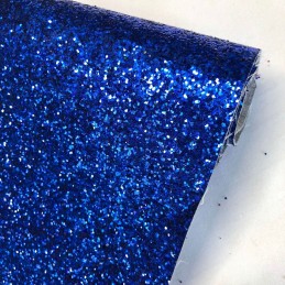 Glitter Fabric Sparkly Chunky Royal Blue