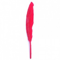Red  Trimits Glitter Duck Craft Feathers 15 Pack