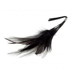 Black Narrow Feathers Corsage, Fascinator 10cm Wire Stem Bridal Hair Hat
