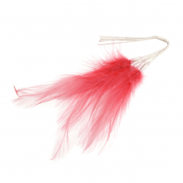 Dark Coral Narrow Feathers Corsage, Fascinator 10cm Wire Stem Bridal Hair Hat