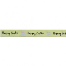 1M 16mm Or 9mm Bunny Chicks Egg Happy Easter Bertie Bows Grosgrain Ribbon