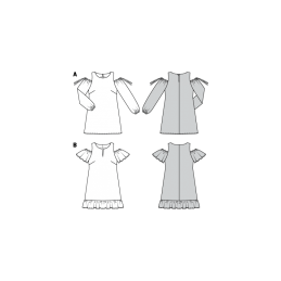 Burda Style Mini Dress Sleeve Variations Fabric Sewing Pattern 6402