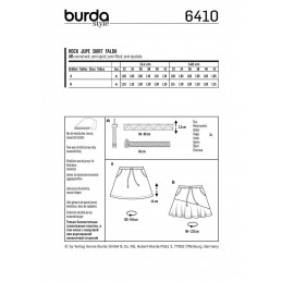 Burda Style Skirt Duo Fabric Sewing Pattern 6410