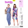 Burda Style Long Short Sleeveless Summer Dress Fabric Sewing Pattern 6414