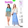Burda Style Misses' Long Short Easy Skirt Fabric Sewing Pattern 6416