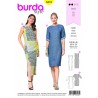 Burda Sewing Pattern 6418 Style Woman's Smart Casual Feminine Dress Fabric