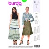 Burda Style 2 Length Pleated Skirt Fabric Sewing Pattern 6430