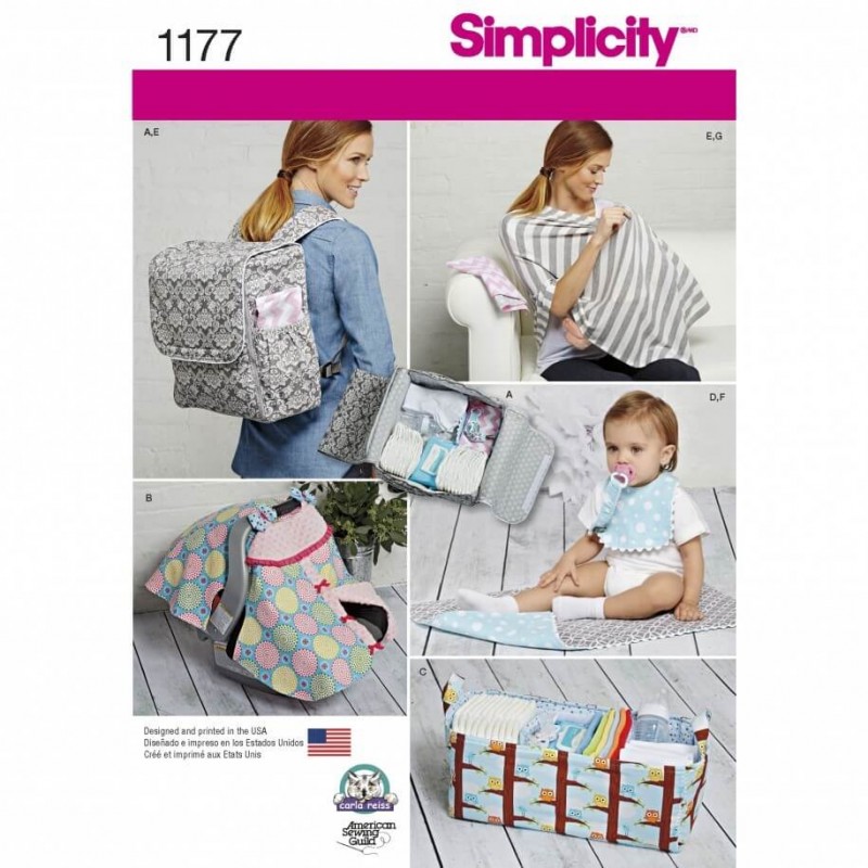 Simplicity Baby Accessories Playmat, Simplicity Car Seat Canopy Pattern