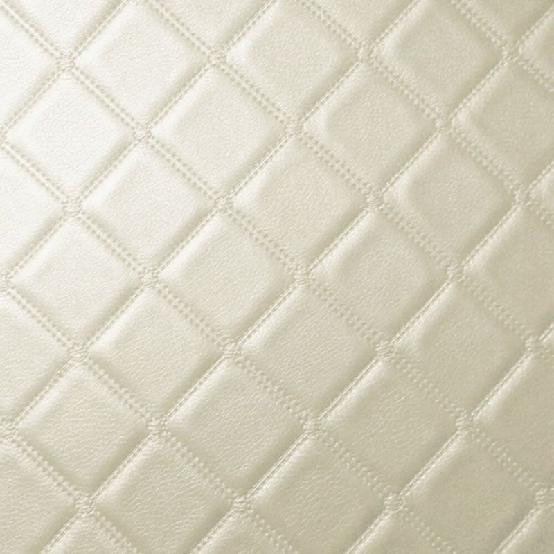 Trellis Vinyl Quilted Style Leatherette Faux Leather Upholstery Material