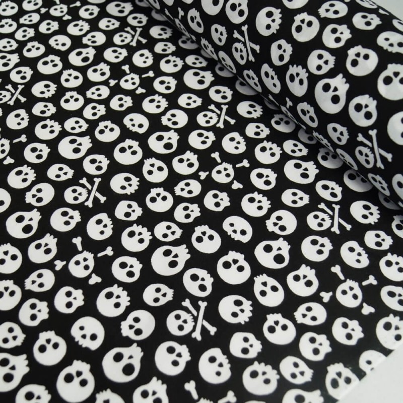 Polycotton Fabric Mini Packed Skulls & Crossbones