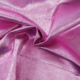 Metallic Crinkle Lame Plain Coloured Fabric Craft Dressmaking Lilac