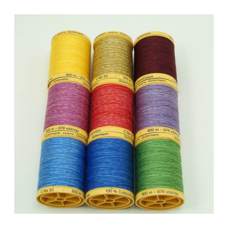 Gutermann Multi Tone Sewing Thread Cotton 800m Reels In 9 Colours (2)