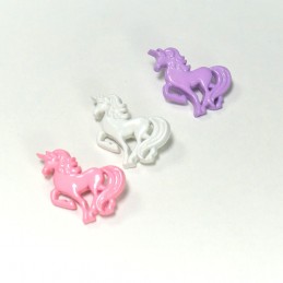 Unicorn Buttons 48mm Pink White Purple