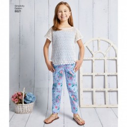 Simplicity Child & Girl Trousers Summer Dress & Top Fabric Sewing Patterns 8621