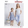 Simplicity Sewing Patterns 8621 Child & Girl Trousers Summer Dress & Top Fabric