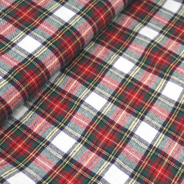 Dress Stewart 100% Brushed Cotton Fabric Tartan Wincyette Flannel Material