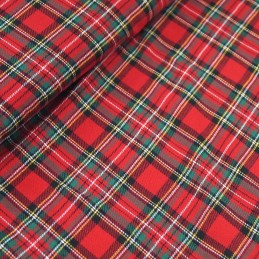 Royal Stewart 100% Brushed Cotton Fabric Tartan Wincyette Flannel Material