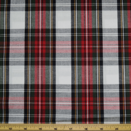Dress Stewart 100% Cotton Fabric Flat Weave Tartan