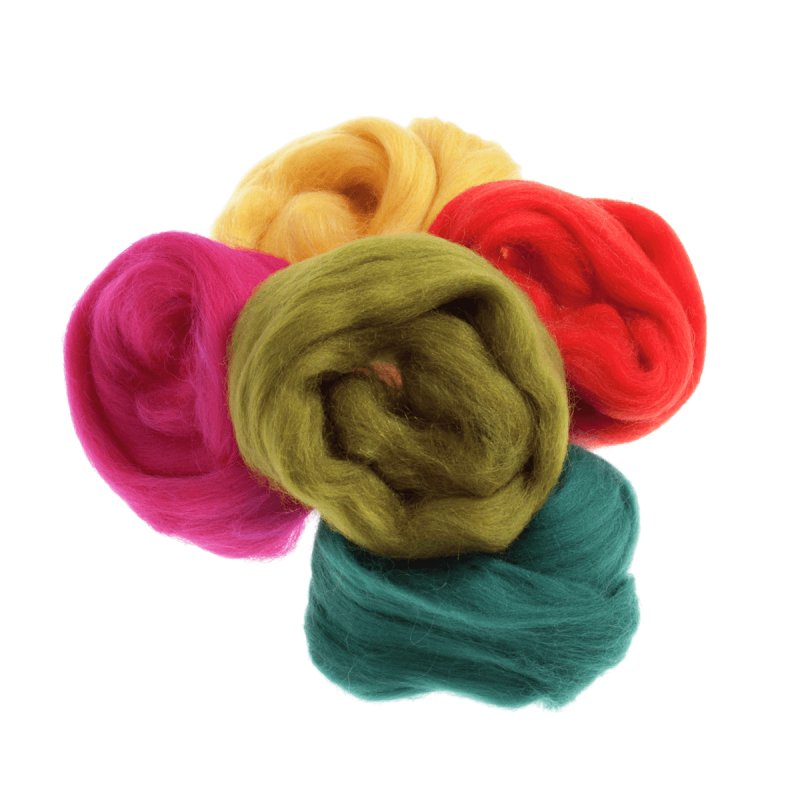 Assorted Browns Natural Wool Roving 50gm Craft Sewing Spinning Fabric 