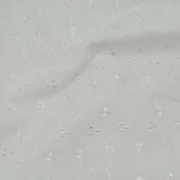Broderie Anglais 3 Hole Fabric White
