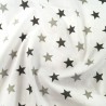 Polycotton Fabric 27mm Starry Sky Stars On White Space Galaxy