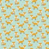 100% Cotton Fabric Nutex Woodland Friends Fox & Bunny Rabbit