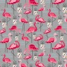 100% Cotton Patchwork Fabric Nutex Flamingos and Funky Pineapples Animal Bird