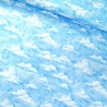 100% Cotton Patchwork Fabric Nutex Sky Clouds On Light Blue