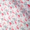 100% Cotton Poplin Fabric Rose & Hubble Tropical Flamingos Palm Trees