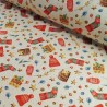 Cotton Linen Look Fabric Christmas Traditional Collection 135cm Wide