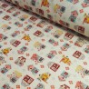Cotton Linen Look Fabric Christmas Traditional Collection 135cm Wide