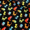 100% Cotton Patchwork Fabric Nutex Happy Paws Pets Dogs Cats Animals