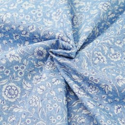 100% Cotton Poplin Fabric Rose & Hubble Cute Meadow of Daisies Floral Flower Delph
