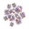 15 x Assorted Lavender Garden Butterfly Wooden Craft Buttons 18mm - 25mm