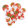 15 x Assorted Daisy Delight Orange Wooden Craft Buttons 18mm - 25mm 