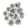15 x Assorted Grape Vine Floral Wooden Craft Buttons 18mm - 25mm 